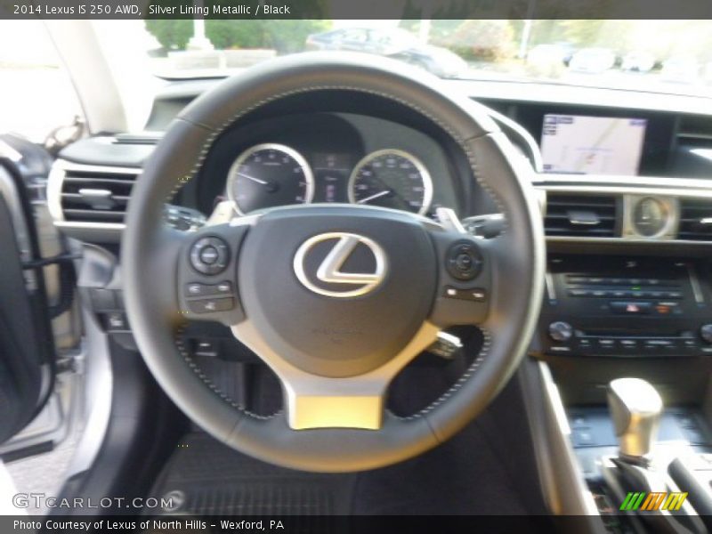 Silver Lining Metallic / Black 2014 Lexus IS 250 AWD