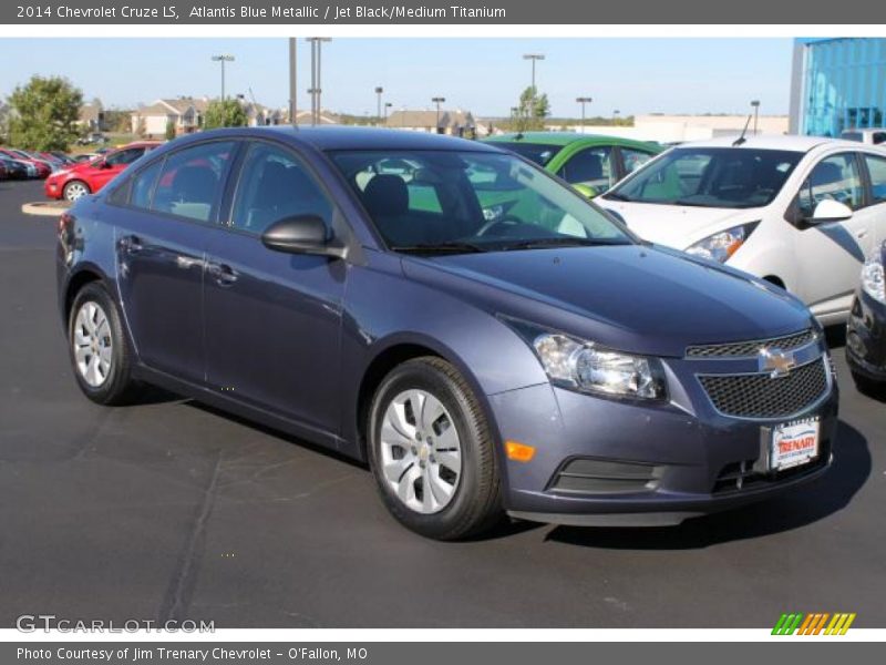 Atlantis Blue Metallic / Jet Black/Medium Titanium 2014 Chevrolet Cruze LS