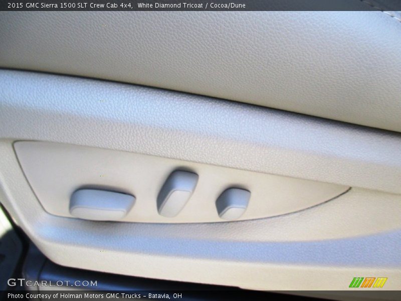 White Diamond Tricoat / Cocoa/Dune 2015 GMC Sierra 1500 SLT Crew Cab 4x4