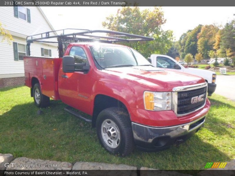 Fire Red / Dark Titanium 2012 GMC Sierra 2500HD Regular Cab 4x4