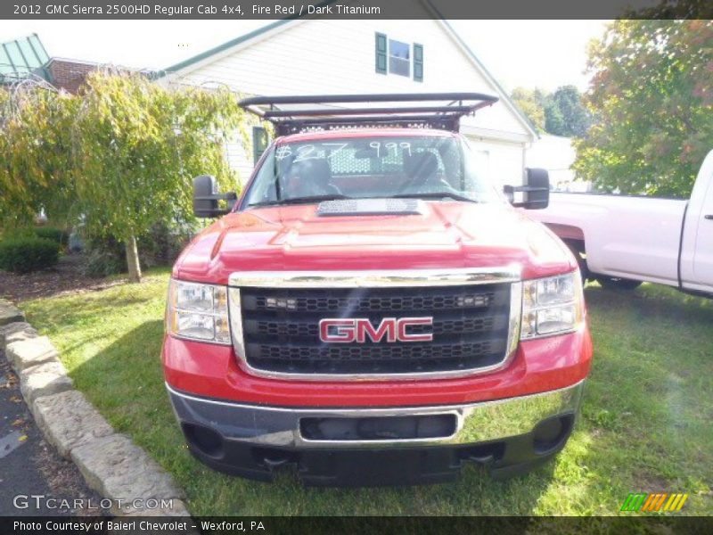 Fire Red / Dark Titanium 2012 GMC Sierra 2500HD Regular Cab 4x4