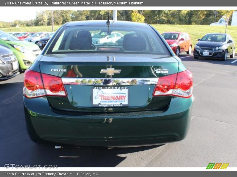 Rainforest Green Metallic / Jet Black/Medium Titanium 2014 Chevrolet Cruze LS