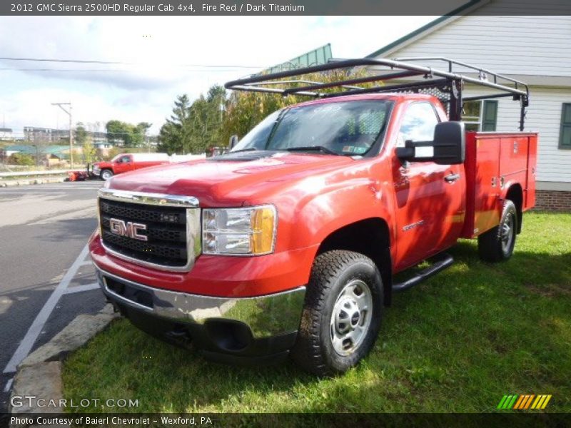 Fire Red / Dark Titanium 2012 GMC Sierra 2500HD Regular Cab 4x4