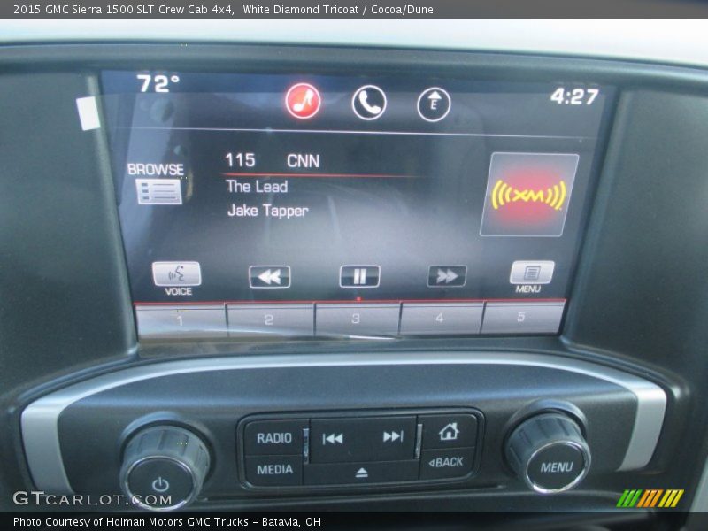 White Diamond Tricoat / Cocoa/Dune 2015 GMC Sierra 1500 SLT Crew Cab 4x4