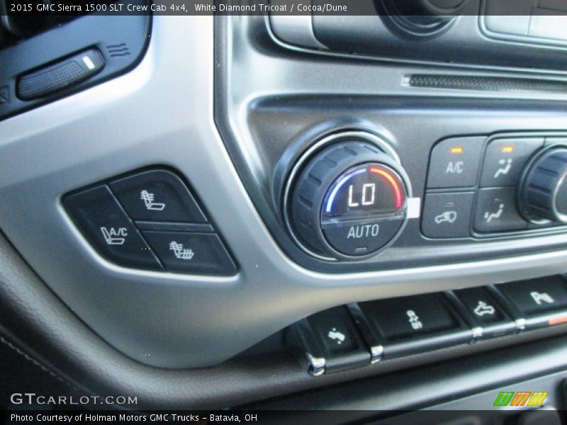 White Diamond Tricoat / Cocoa/Dune 2015 GMC Sierra 1500 SLT Crew Cab 4x4