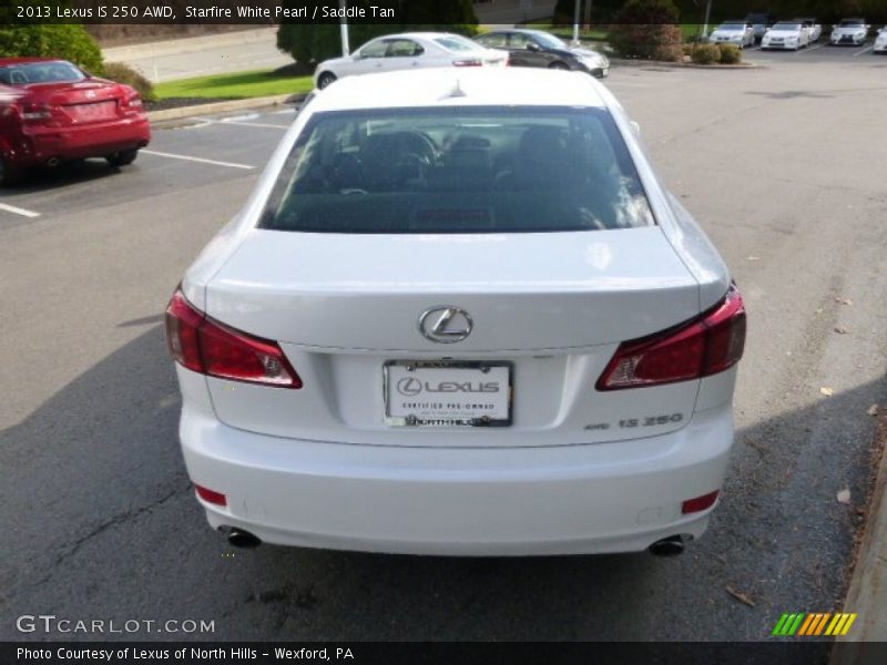 Starfire White Pearl / Saddle Tan 2013 Lexus IS 250 AWD