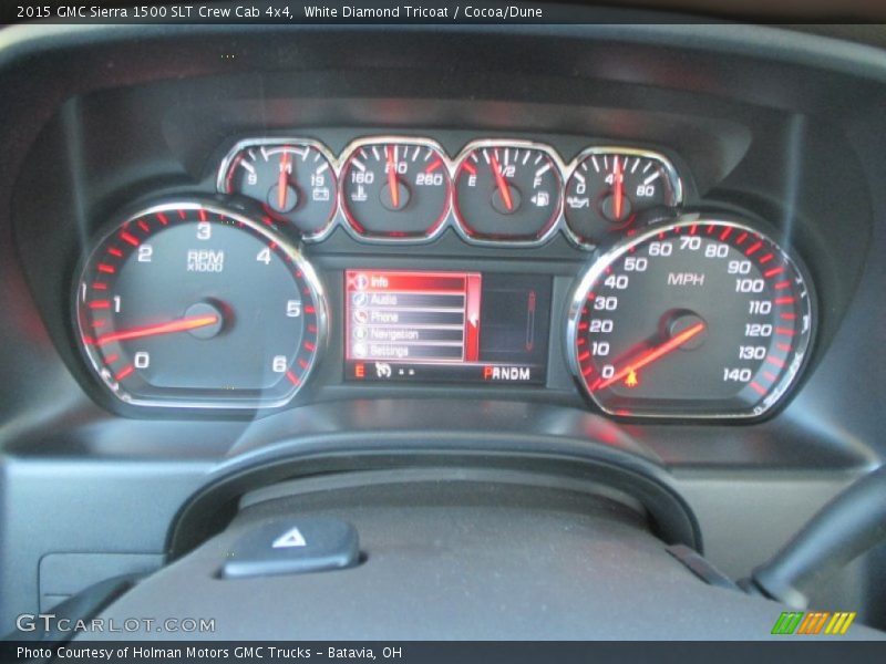 White Diamond Tricoat / Cocoa/Dune 2015 GMC Sierra 1500 SLT Crew Cab 4x4