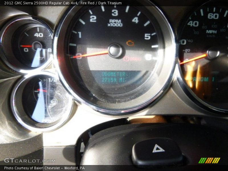 Fire Red / Dark Titanium 2012 GMC Sierra 2500HD Regular Cab 4x4