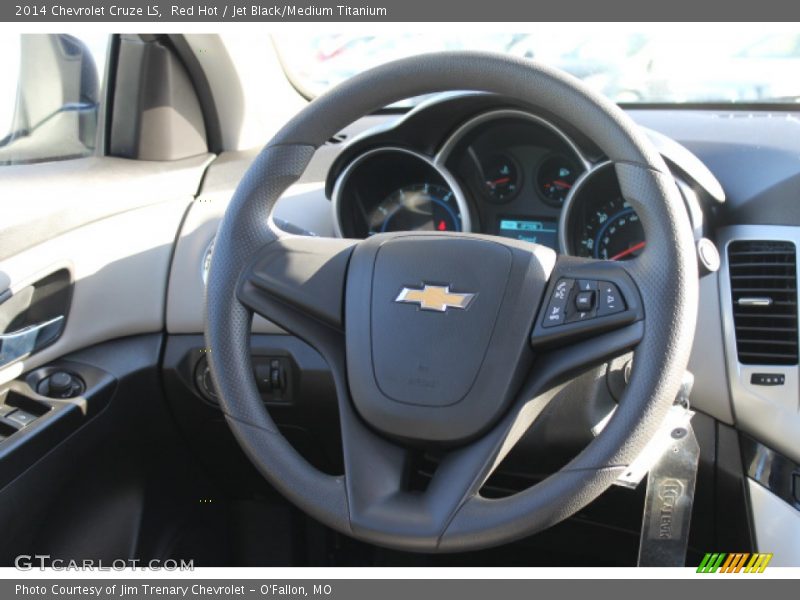 Red Hot / Jet Black/Medium Titanium 2014 Chevrolet Cruze LS