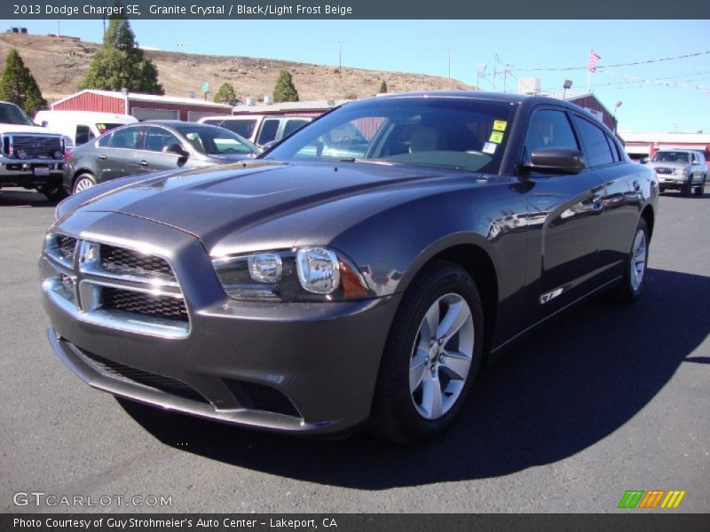Granite Crystal / Black/Light Frost Beige 2013 Dodge Charger SE