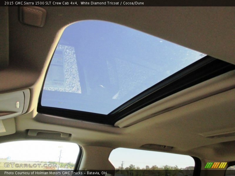White Diamond Tricoat / Cocoa/Dune 2015 GMC Sierra 1500 SLT Crew Cab 4x4