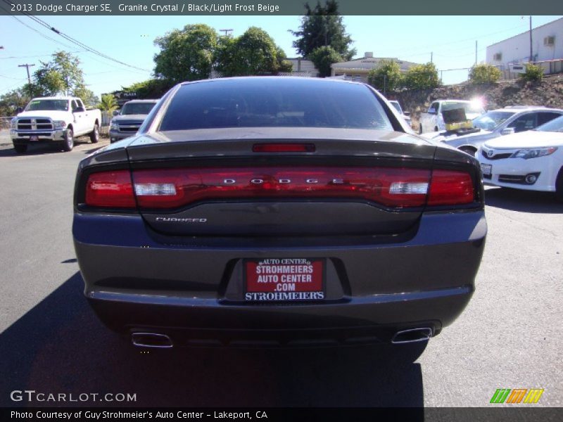 Granite Crystal / Black/Light Frost Beige 2013 Dodge Charger SE