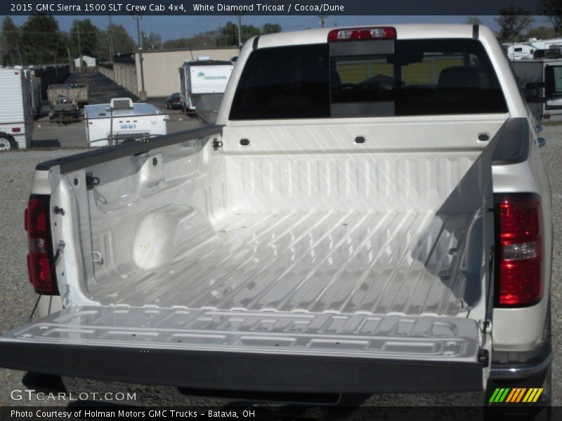 White Diamond Tricoat / Cocoa/Dune 2015 GMC Sierra 1500 SLT Crew Cab 4x4