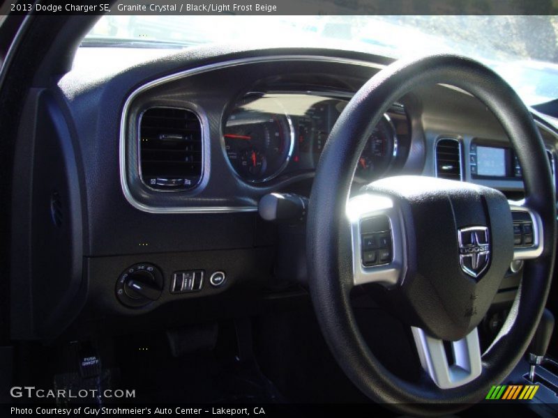 Granite Crystal / Black/Light Frost Beige 2013 Dodge Charger SE