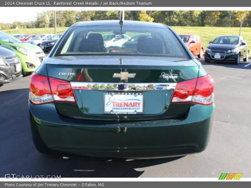 Rainforest Green Metallic / Jet Black/Medium Titanium 2014 Chevrolet Cruze LS