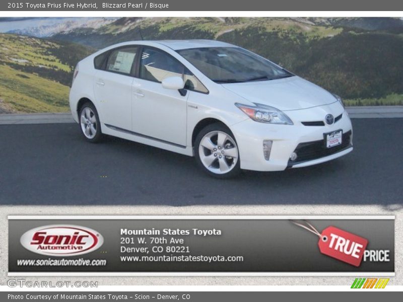 Blizzard Pearl / Bisque 2015 Toyota Prius Five Hybrid