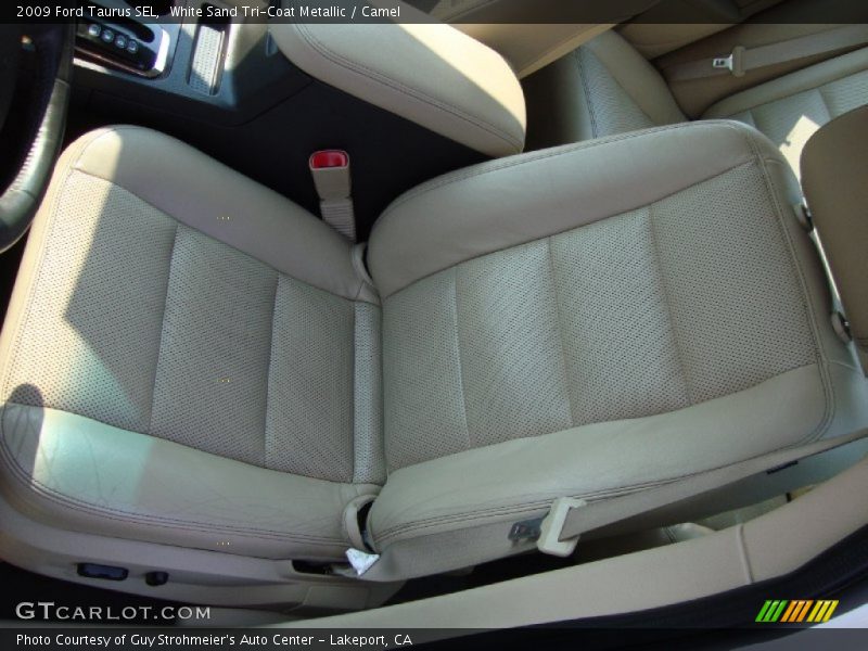 White Sand Tri-Coat Metallic / Camel 2009 Ford Taurus SEL