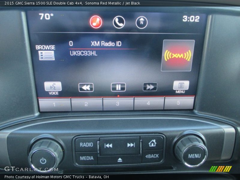 Sonoma Red Metallic / Jet Black 2015 GMC Sierra 1500 SLE Double Cab 4x4