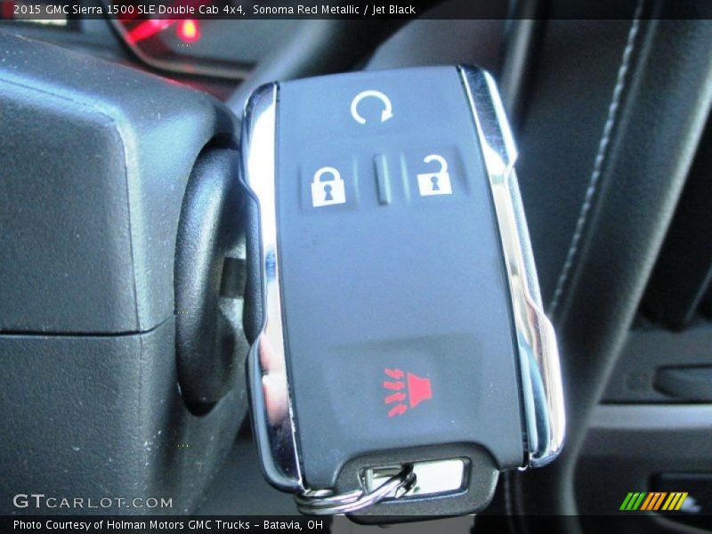 Sonoma Red Metallic / Jet Black 2015 GMC Sierra 1500 SLE Double Cab 4x4