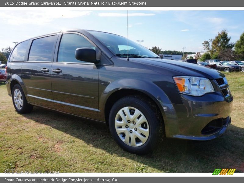 Granite Crystal Metallic / Black/Light Graystone 2015 Dodge Grand Caravan SE