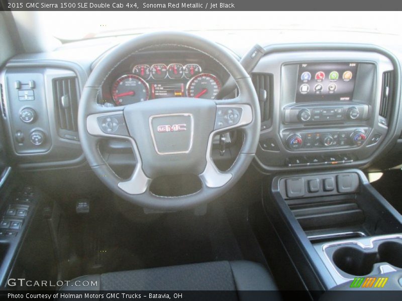 Sonoma Red Metallic / Jet Black 2015 GMC Sierra 1500 SLE Double Cab 4x4