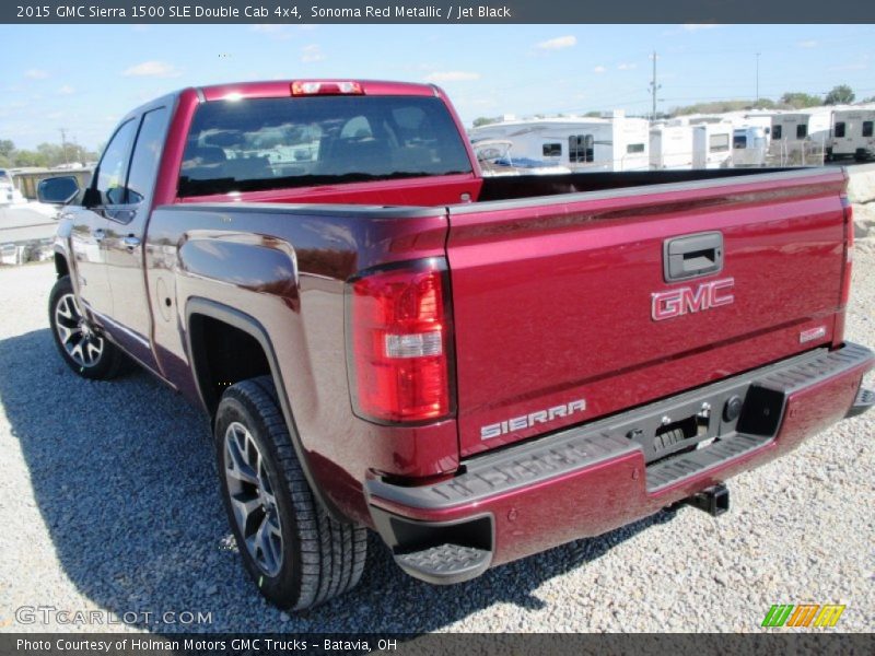Sonoma Red Metallic / Jet Black 2015 GMC Sierra 1500 SLE Double Cab 4x4