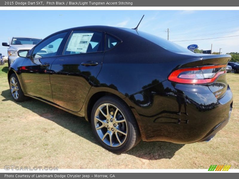Pitch Black / Black/Light Tungsten Accent Stitching 2015 Dodge Dart SXT