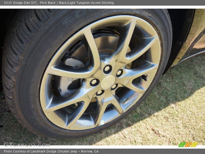 Pitch Black / Black/Light Tungsten Accent Stitching 2015 Dodge Dart SXT