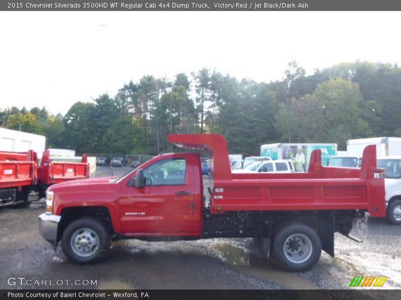 Victory Red / Jet Black/Dark Ash 2015 Chevrolet Silverado 3500HD WT Regular Cab 4x4 Dump Truck