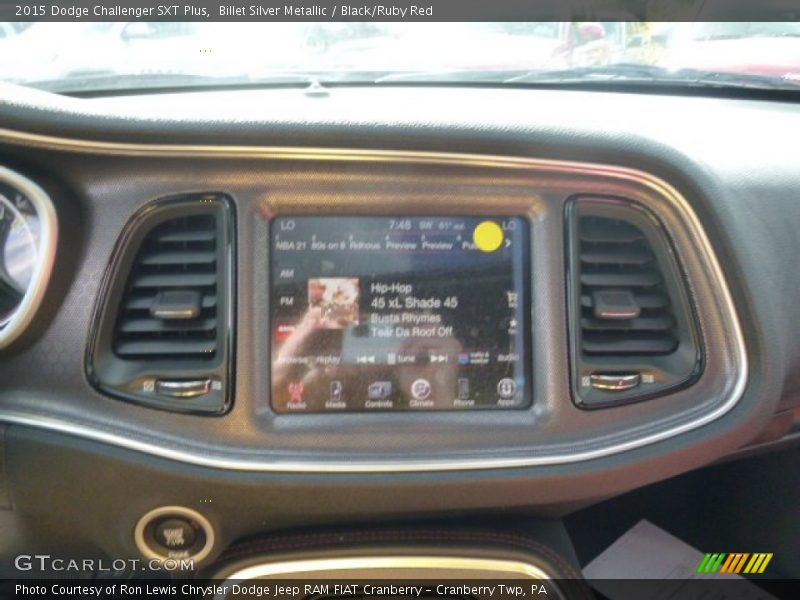 Billet Silver Metallic / Black/Ruby Red 2015 Dodge Challenger SXT Plus