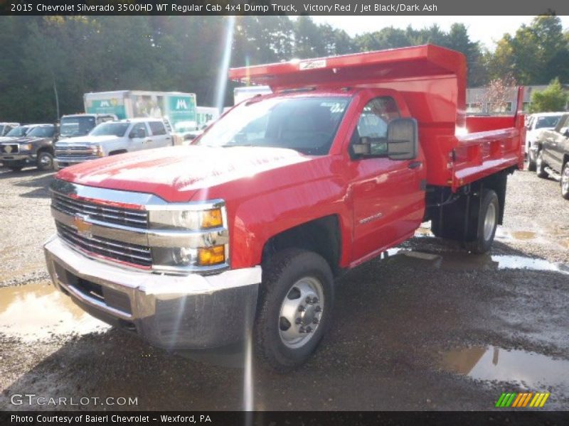 Victory Red / Jet Black/Dark Ash 2015 Chevrolet Silverado 3500HD WT Regular Cab 4x4 Dump Truck