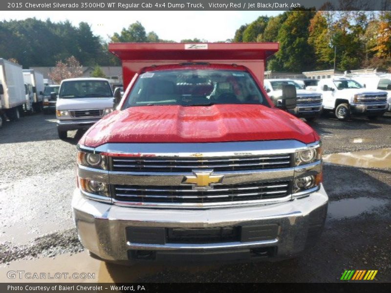 Victory Red / Jet Black/Dark Ash 2015 Chevrolet Silverado 3500HD WT Regular Cab 4x4 Dump Truck
