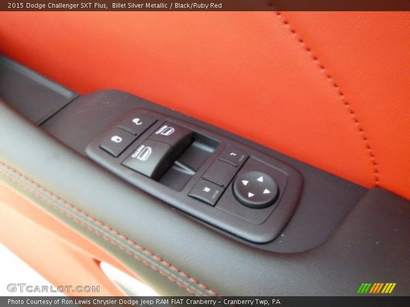 Billet Silver Metallic / Black/Ruby Red 2015 Dodge Challenger SXT Plus