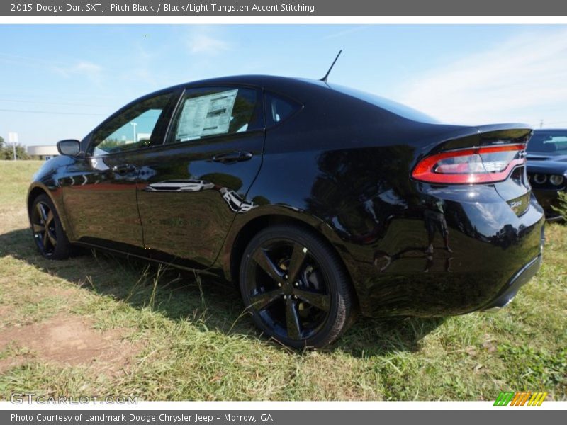 Pitch Black / Black/Light Tungsten Accent Stitching 2015 Dodge Dart SXT