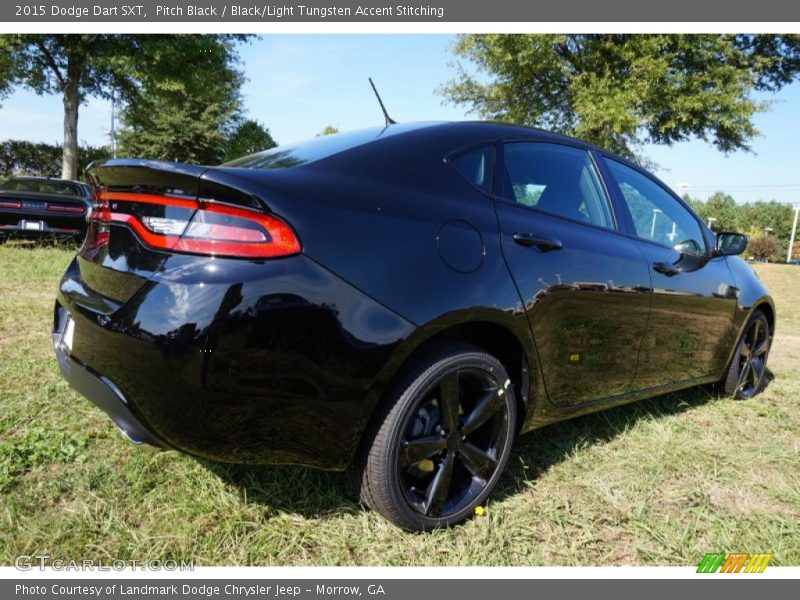 Pitch Black / Black/Light Tungsten Accent Stitching 2015 Dodge Dart SXT