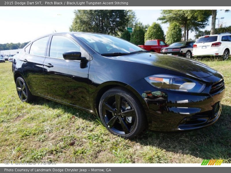 Pitch Black / Black/Light Tungsten Accent Stitching 2015 Dodge Dart SXT