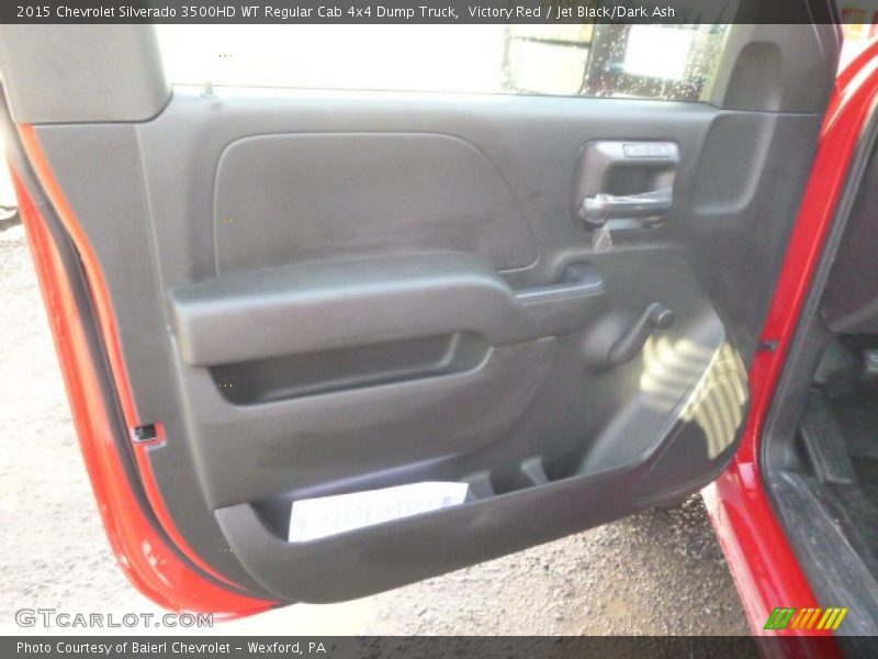 Victory Red / Jet Black/Dark Ash 2015 Chevrolet Silverado 3500HD WT Regular Cab 4x4 Dump Truck