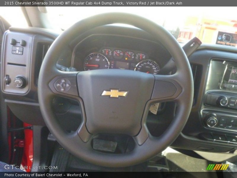 Victory Red / Jet Black/Dark Ash 2015 Chevrolet Silverado 3500HD WT Regular Cab 4x4 Dump Truck
