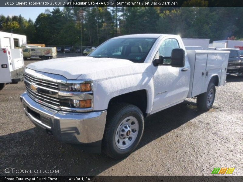Summit White / Jet Black/Dark Ash 2015 Chevrolet Silverado 3500HD WT Regular Cab 4x4 Utility