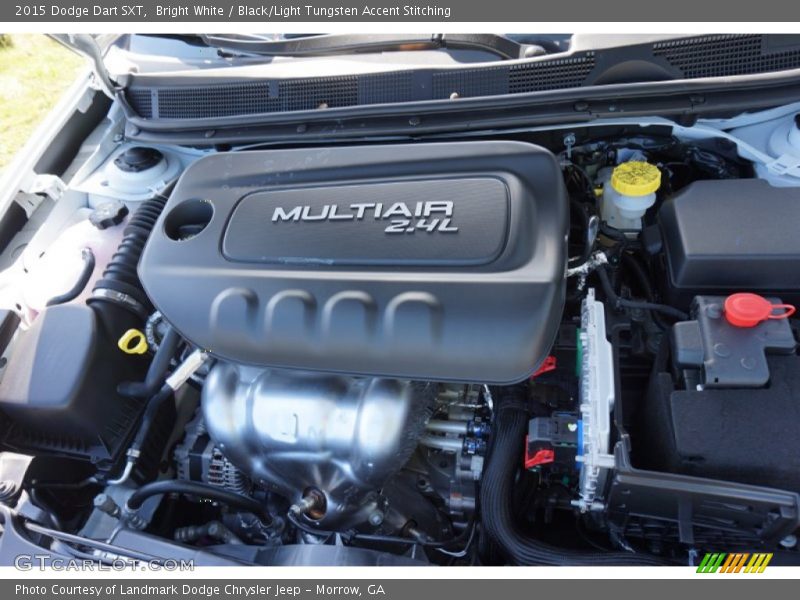 Bright White / Black/Light Tungsten Accent Stitching 2015 Dodge Dart SXT
