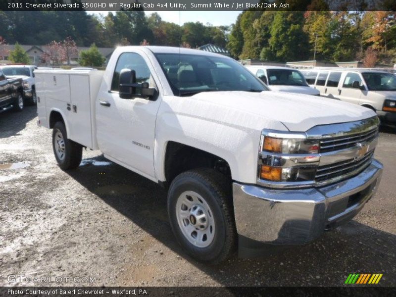 Summit White / Jet Black/Dark Ash 2015 Chevrolet Silverado 3500HD WT Regular Cab 4x4 Utility