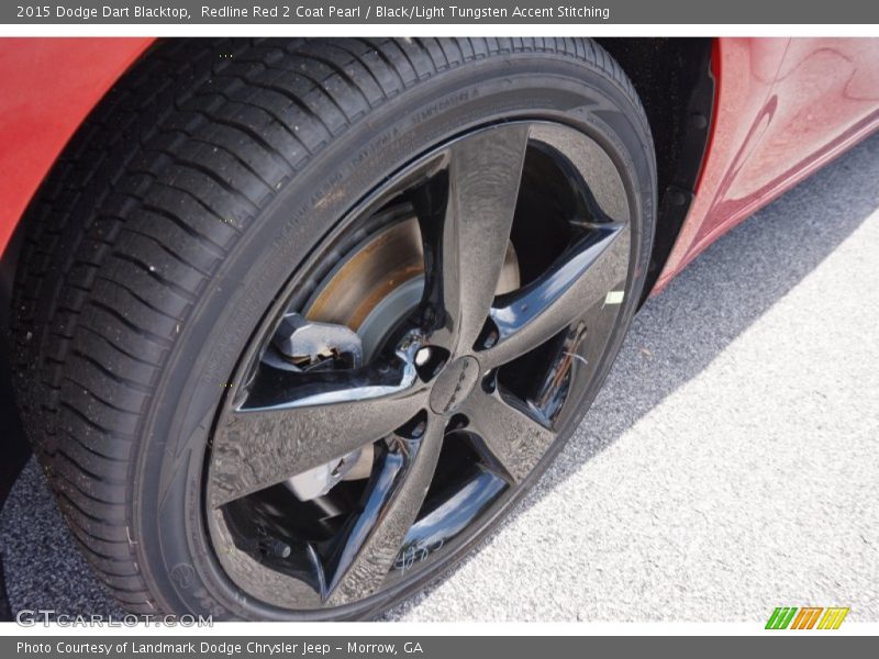 Redline Red 2 Coat Pearl / Black/Light Tungsten Accent Stitching 2015 Dodge Dart Blacktop