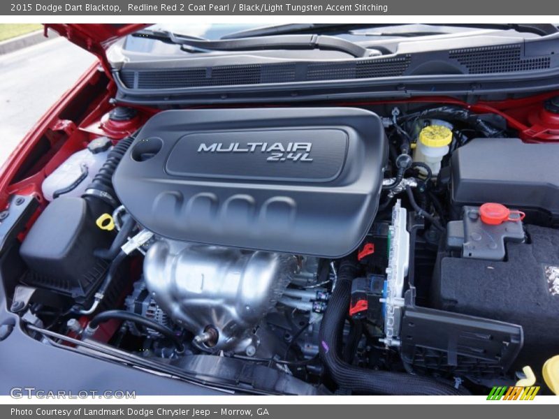Redline Red 2 Coat Pearl / Black/Light Tungsten Accent Stitching 2015 Dodge Dart Blacktop
