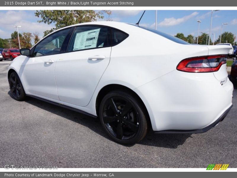Bright White / Black/Light Tungsten Accent Stitching 2015 Dodge Dart SXT