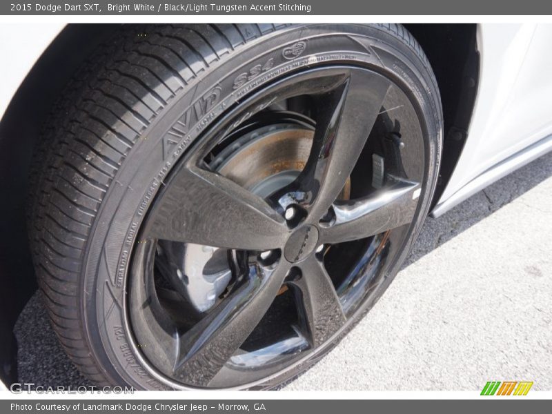 Bright White / Black/Light Tungsten Accent Stitching 2015 Dodge Dart SXT
