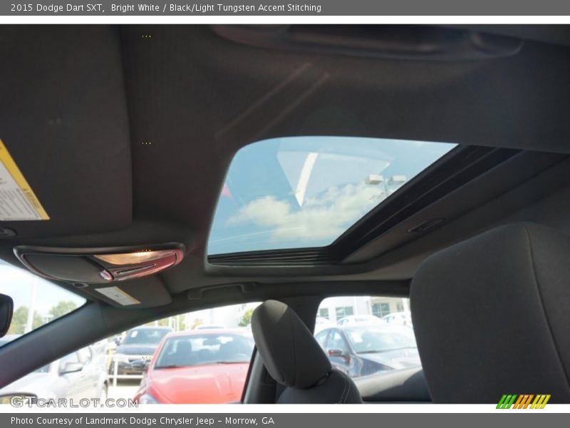 Bright White / Black/Light Tungsten Accent Stitching 2015 Dodge Dart SXT