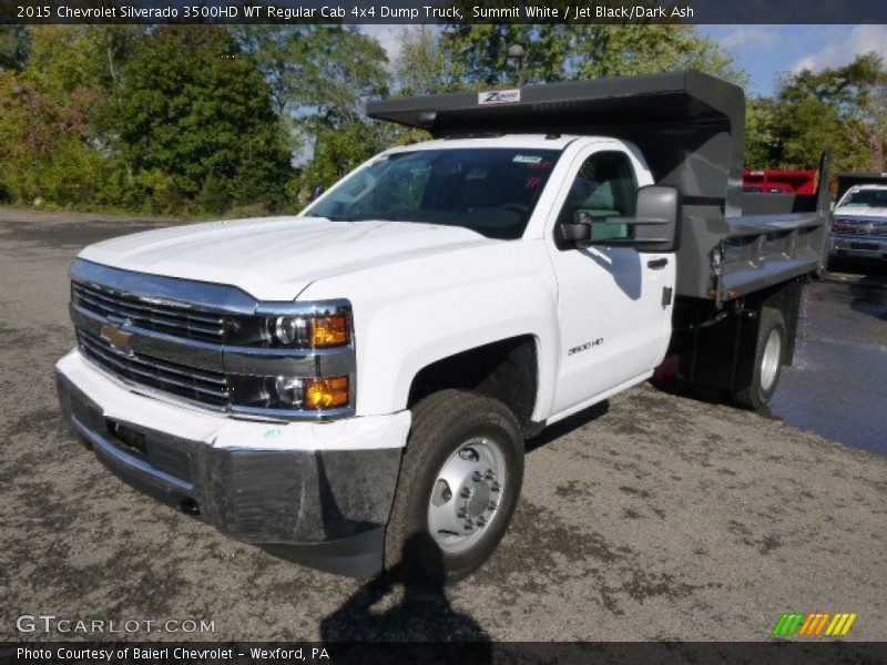 Summit White / Jet Black/Dark Ash 2015 Chevrolet Silverado 3500HD WT Regular Cab 4x4 Dump Truck
