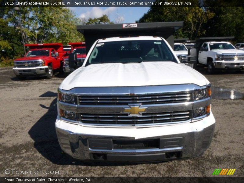 Summit White / Jet Black/Dark Ash 2015 Chevrolet Silverado 3500HD WT Regular Cab 4x4 Dump Truck