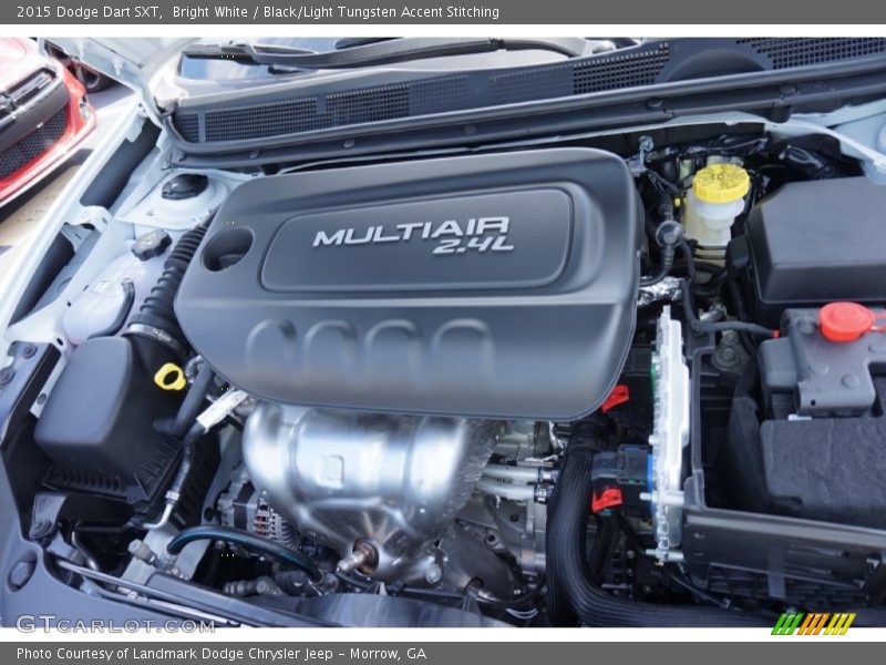 Bright White / Black/Light Tungsten Accent Stitching 2015 Dodge Dart SXT