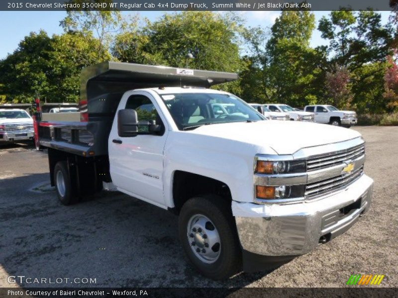 Summit White / Jet Black/Dark Ash 2015 Chevrolet Silverado 3500HD WT Regular Cab 4x4 Dump Truck